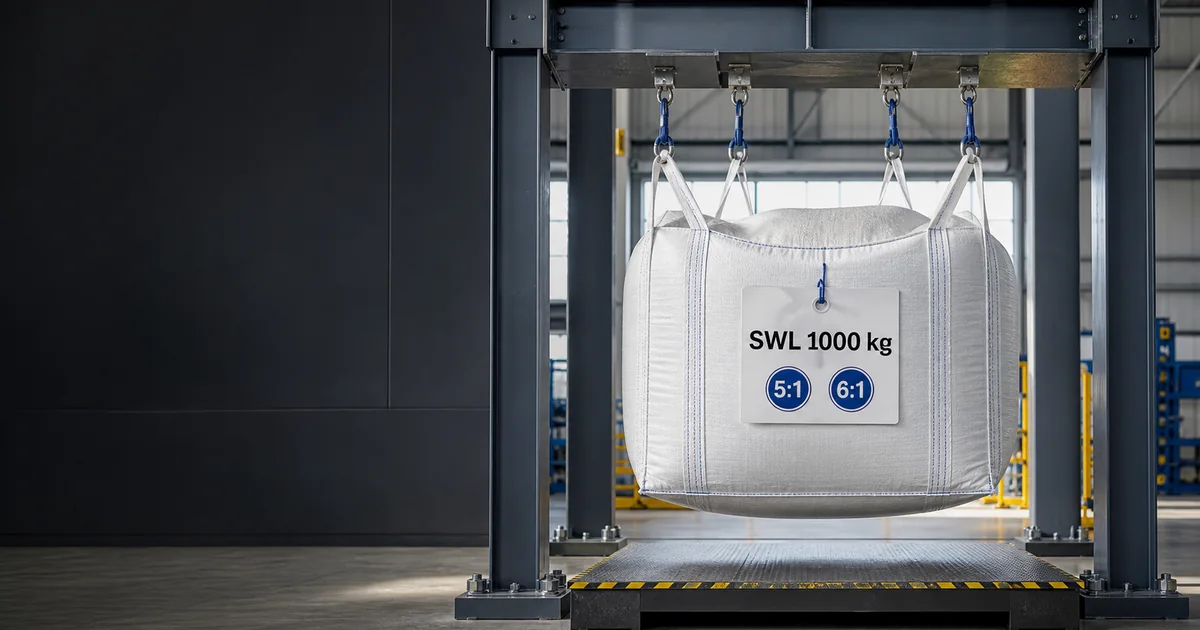 FIBC-veiligheidsfactor uitgelegd: wat 5:1, 6:1 en SWL werkelijk betekenen